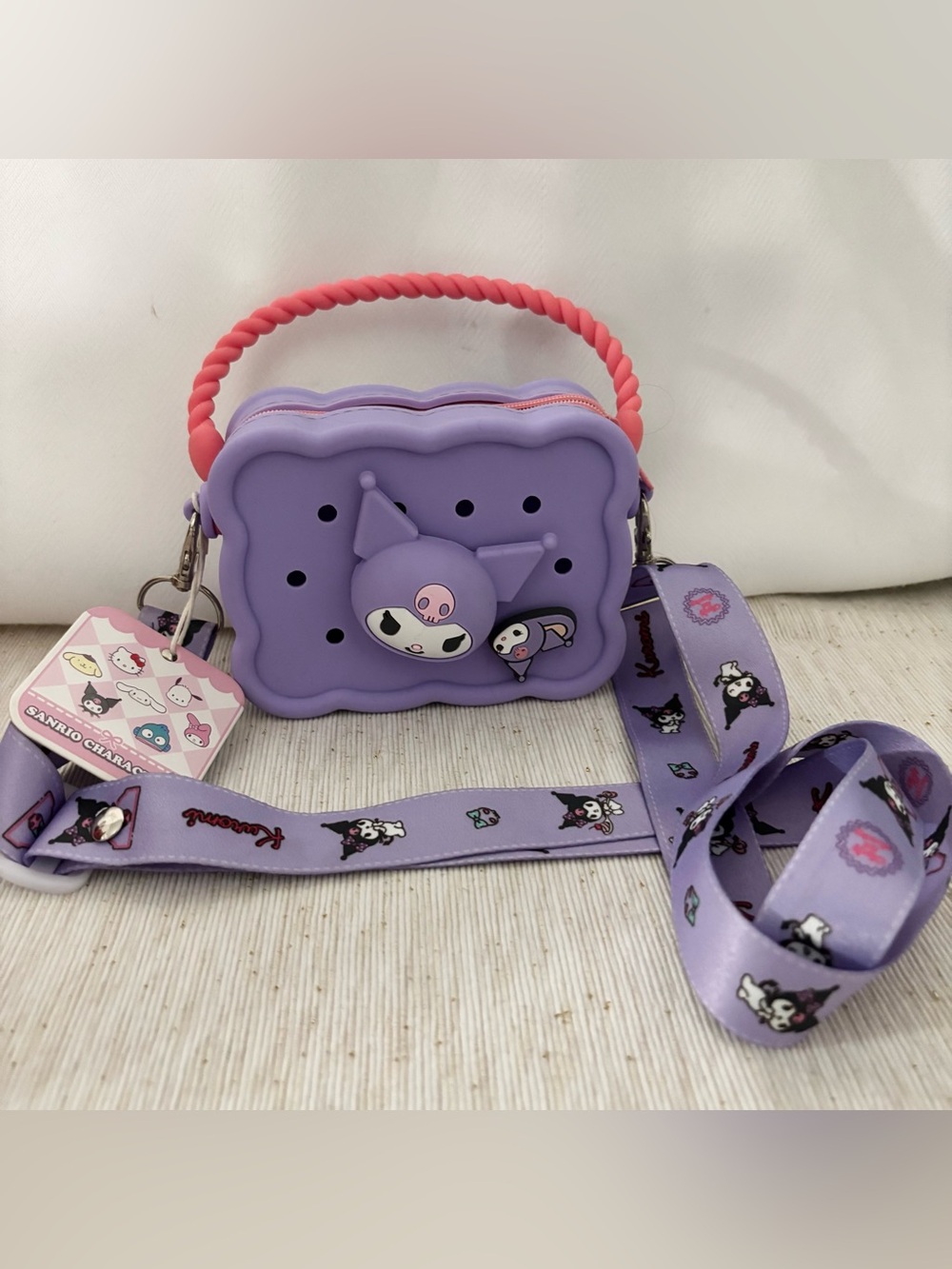 New Sanrio Official Kuromi Croc Crossbody mini Bag